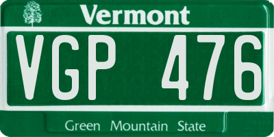 VT license plate VGP476
