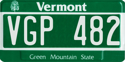 VT license plate VGP482