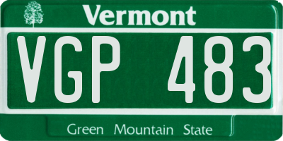 VT license plate VGP483