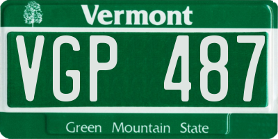 VT license plate VGP487