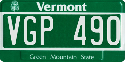 VT license plate VGP490