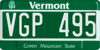 VT license plate VGP495