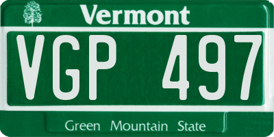 VT license plate VGP497