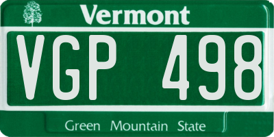VT license plate VGP498