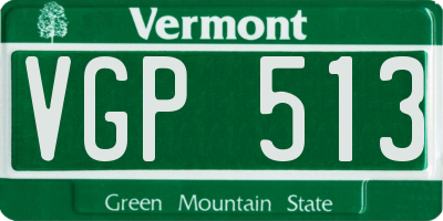 VT license plate VGP513
