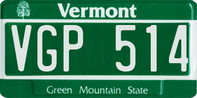 VT license plate VGP514