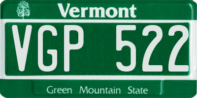 VT license plate VGP522