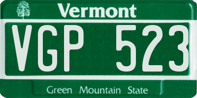 VT license plate VGP523