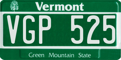 VT license plate VGP525