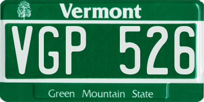 VT license plate VGP526