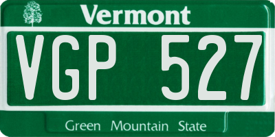 VT license plate VGP527