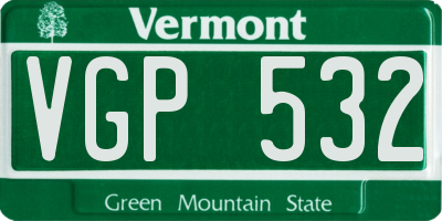 VT license plate VGP532