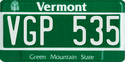 VT license plate VGP535