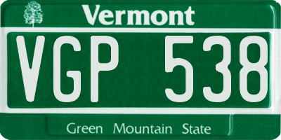 VT license plate VGP538