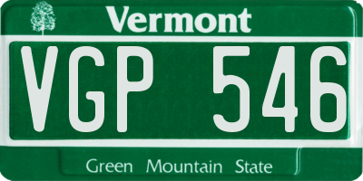 VT license plate VGP546