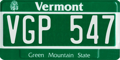 VT license plate VGP547