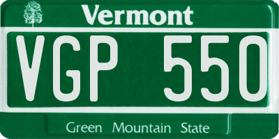 VT license plate VGP550
