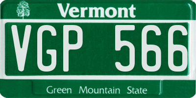 VT license plate VGP566