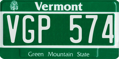 VT license plate VGP574