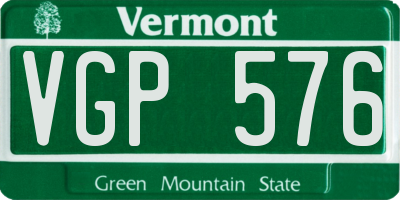 VT license plate VGP576