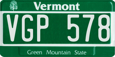 VT license plate VGP578