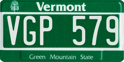 VT license plate VGP579