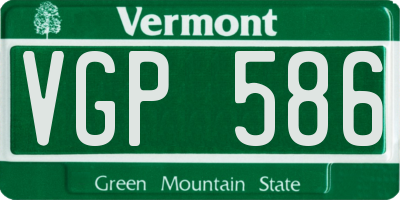 VT license plate VGP586