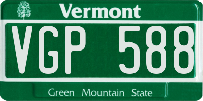 VT license plate VGP588