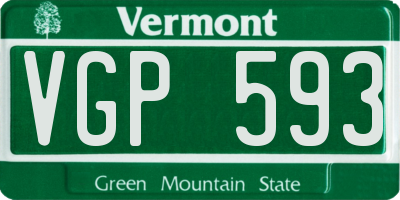 VT license plate VGP593