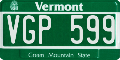 VT license plate VGP599