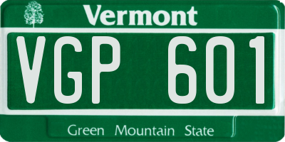 VT license plate VGP601