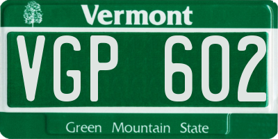 VT license plate VGP602