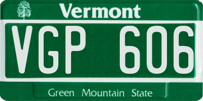 VT license plate VGP606