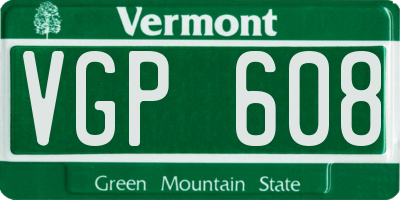 VT license plate VGP608