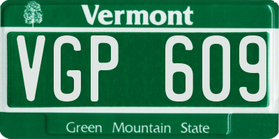 VT license plate VGP609