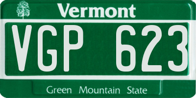 VT license plate VGP623