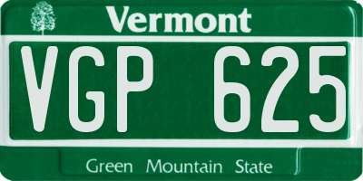 VT license plate VGP625
