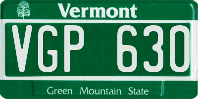 VT license plate VGP630