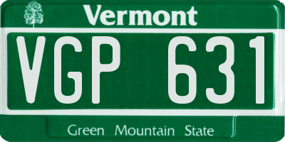VT license plate VGP631