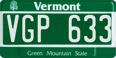 VT license plate VGP633