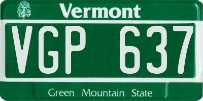 VT license plate VGP637