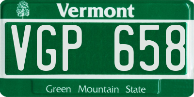 VT license plate VGP658