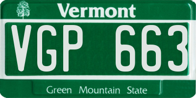 VT license plate VGP663