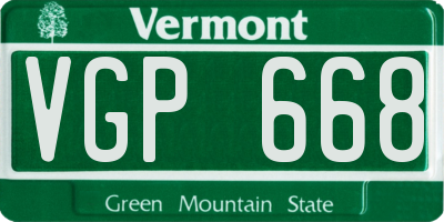VT license plate VGP668