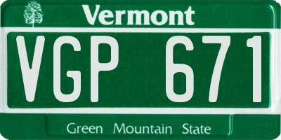 VT license plate VGP671