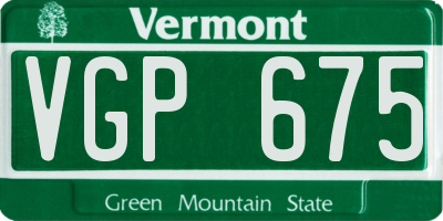 VT license plate VGP675