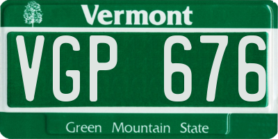 VT license plate VGP676