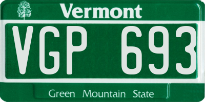 VT license plate VGP693