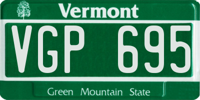 VT license plate VGP695