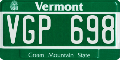 VT license plate VGP698
